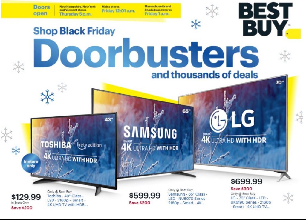 Black Friday Advertisements Previewing US Retailers' Doorbusters