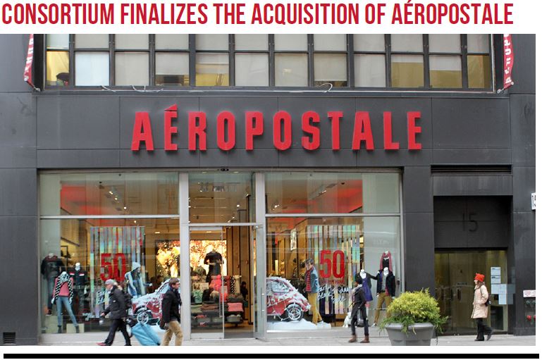 Consortium Finalizes the Acquisition of Aéropostale