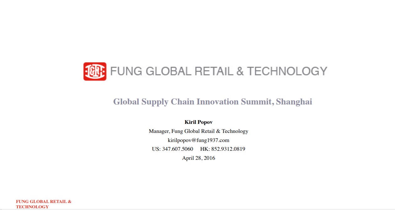 Retail Landscape Overview (Global Supply Chain Innovation Summit)