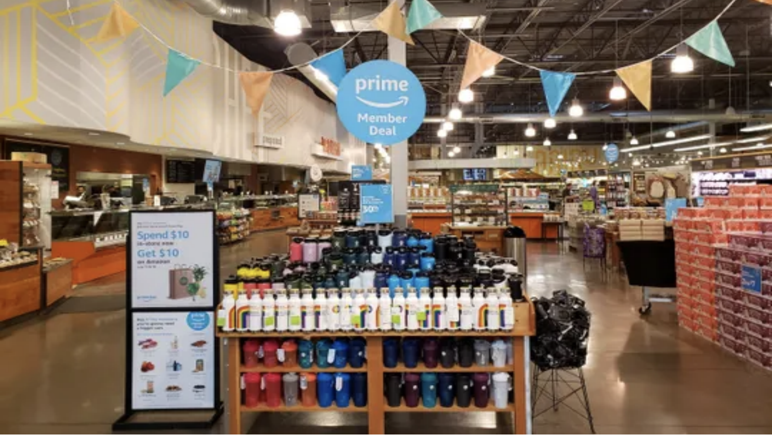 Spend $10 at Whole Foods Market and get a $10 credit to use during online Prime Day sales.