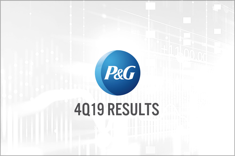 Procter and Gamble (NYSE: PG) 4Q19 Results: Innovations and Increased Pricing Driving Growth