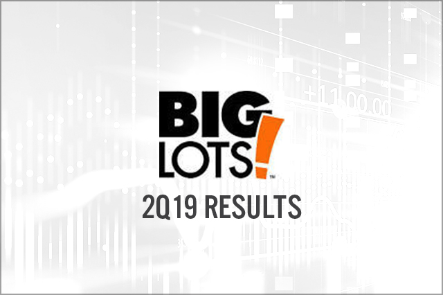 Big Lots (NASDAQ: BIG) 2Q19 Results: Revenue In Line But Comps Fall Short; Guides for Lower Comps