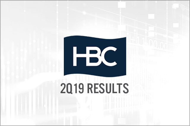Hudson’s Bay Company (TSX: HBC) 2Q19 Results: Secures 25% Equity Stake in Le Tote Joint Venture, Cuts Store Portfolio 25%