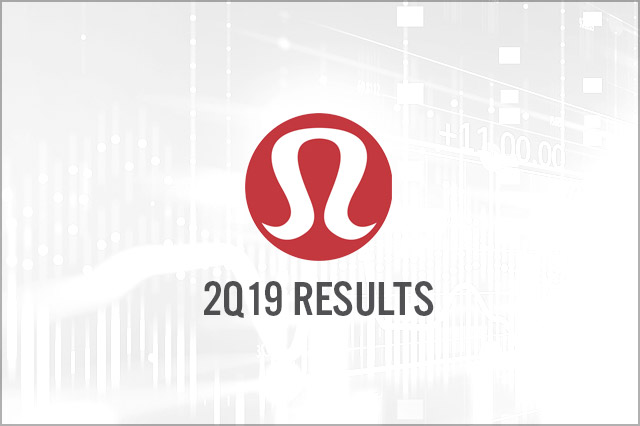 Lululemon (NASDAQ: LULU) 2Q19 Results: Revenue and Comps Up in Strong Quarter; Men’s Outperforms Women’s