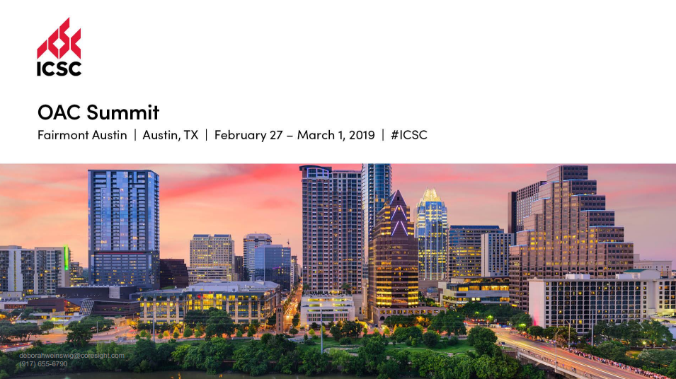 Retail Trends and From East to West (ICSC OAC Summit)