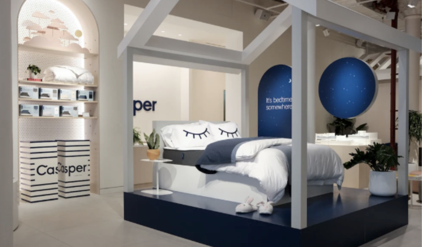 One of Casper’s miniature homes in its New york store. 