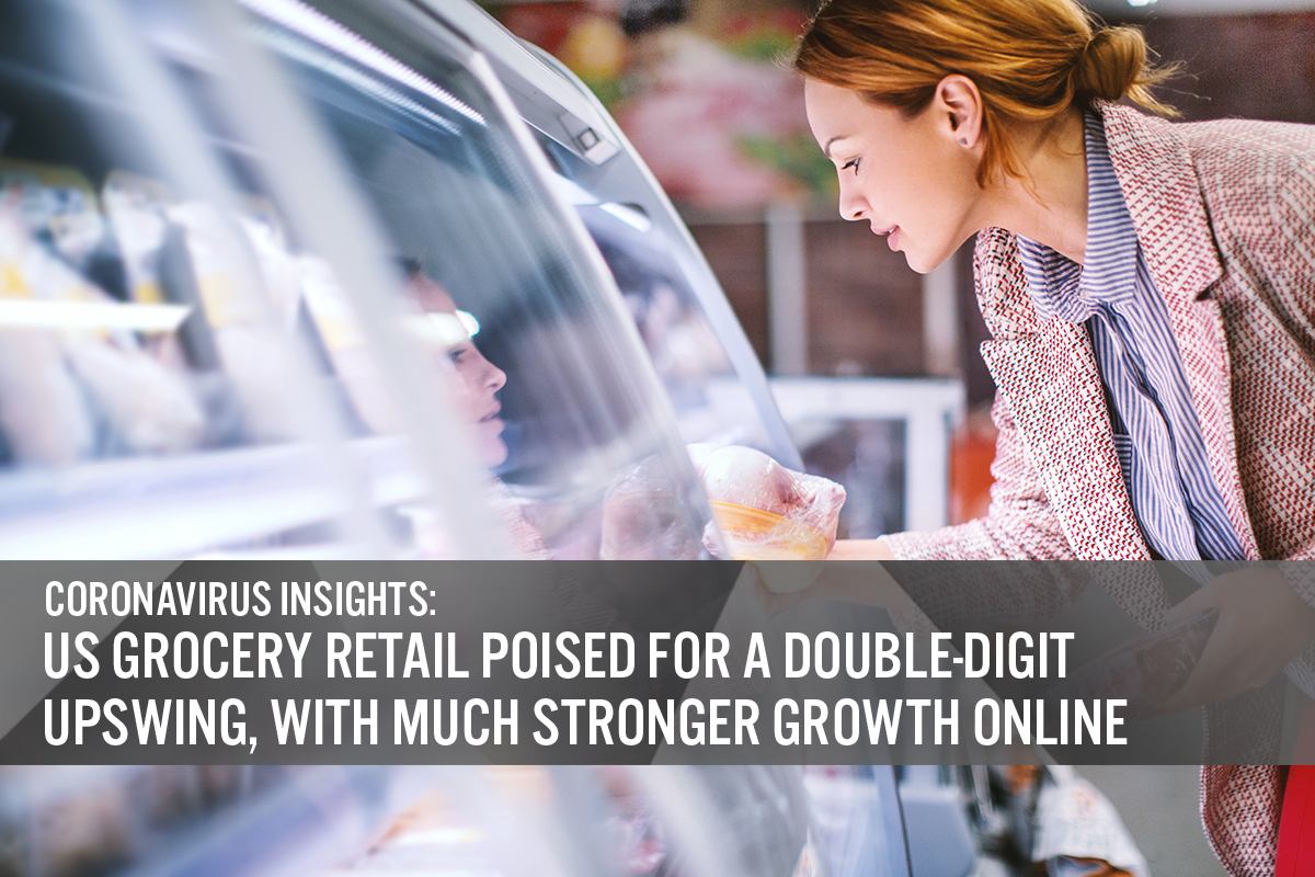 Coronavirus Insights: US Grocery Retail Poised for a Double-Digit Upswing, with Much Stronger Growth Online