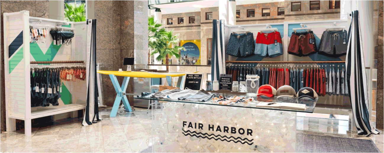 The Fair Harbor pop-up store at Brookfield Place, New York 