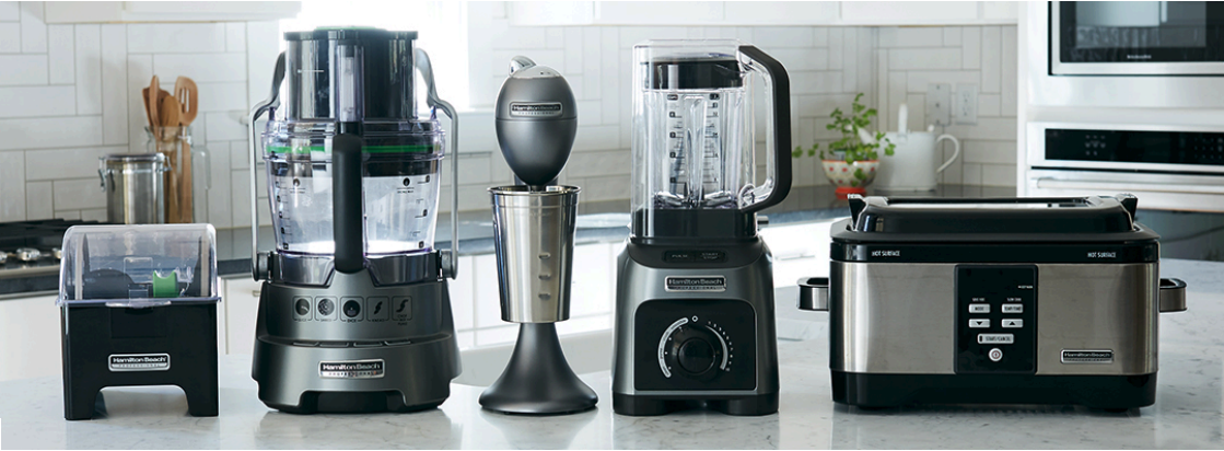 A select range of small kitchen appliances offered by Hamilton Beach Brands