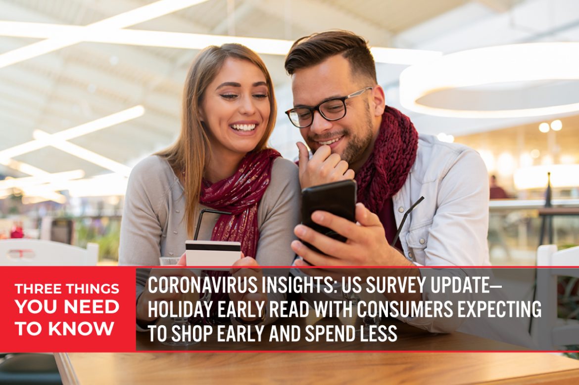 Three Things You Need To Know: Coronavirus Insights—US Survey Update—Holiday Early Read with Consumers Expecting To Shop Early and Spend Less