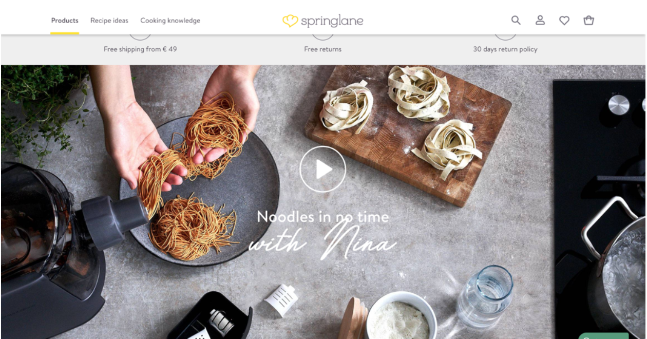 A product video on Springlane’s website