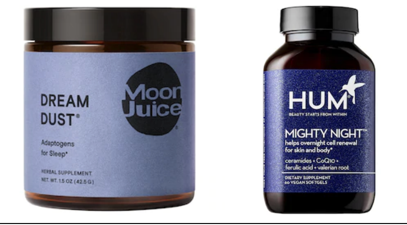 Moon Juice Dream Dust; Hum Nutrition Mighty Night