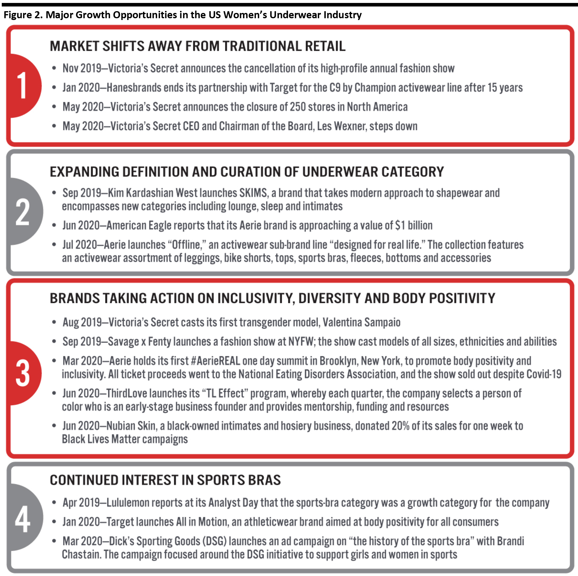 Figure 2. Major Growth Opportunities in the US Women’s Underwear Industry 