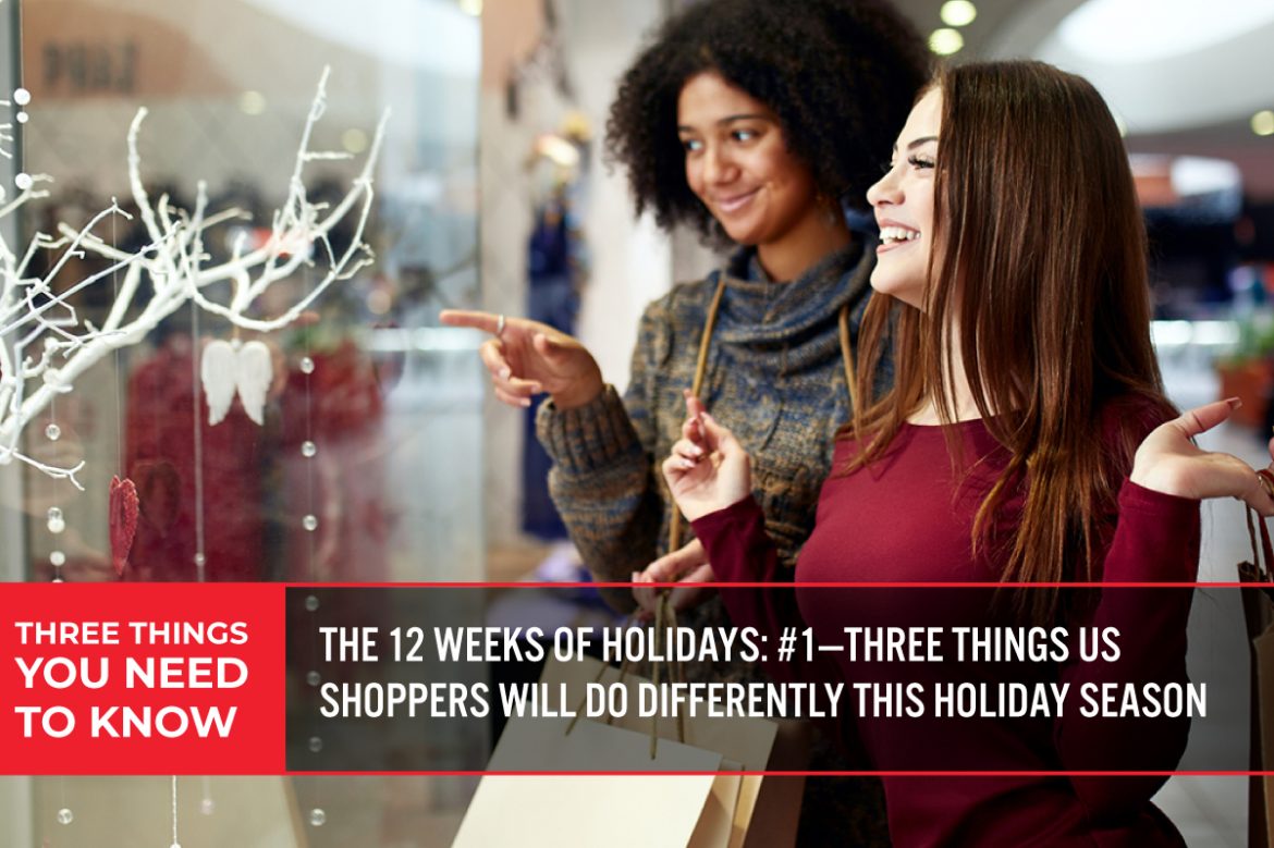 Three Things You Need To Know: The 12 Weeks of Holidays—#1—Three Things US Shoppers Will Do Differently This Holiday Season