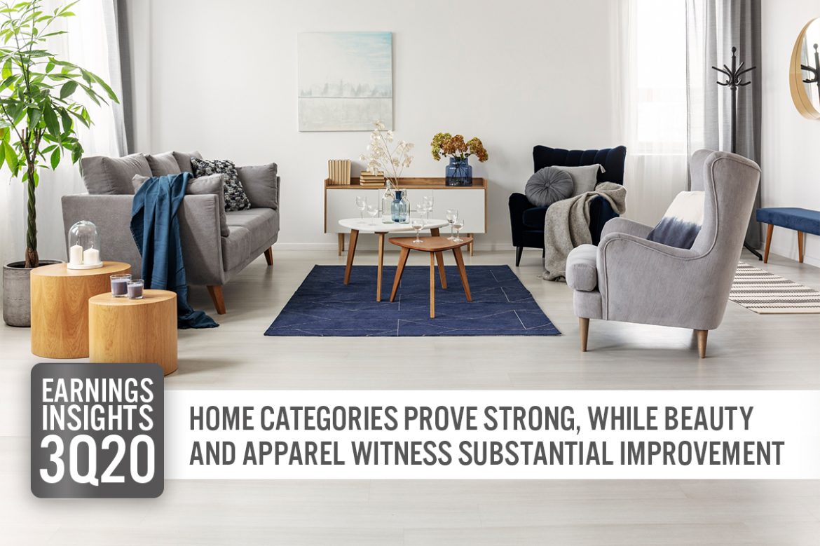 Earnings Insights 3Q20, Week 1: Home Categories Prove Strong, While Beauty and Apparel Witness Substantial Improvement