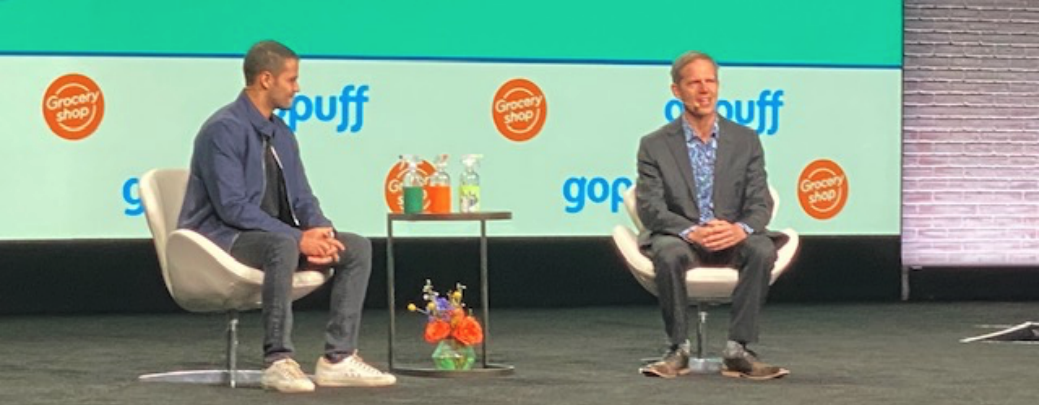 Yakir Gola, Co-Founder and Co-CEO of Gopuff; Joe Laszlo, VP Content, Groceryshop