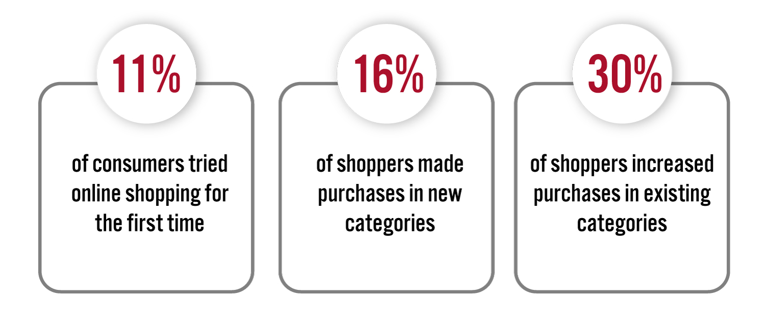 Online Shopper Behavior in India, April–May 2020 (% of Respondents)