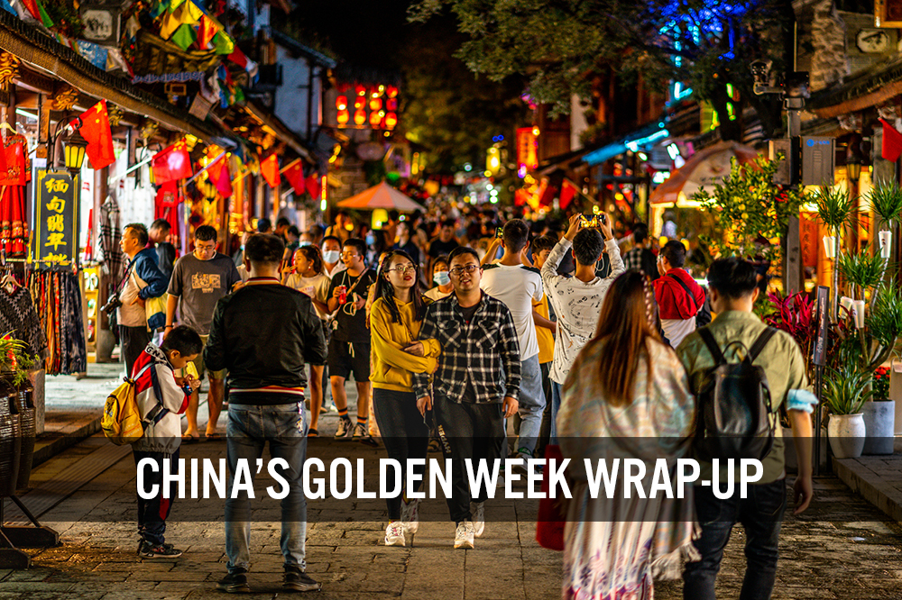 China’s Golden Week Wrap-Up: Tourism Down Again but Local Travel and E-Commerce Spending Up
