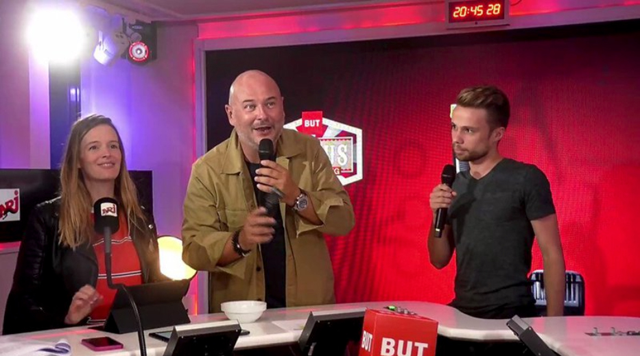 Cauet hosting the NRJ and BUT anniversary livestream 