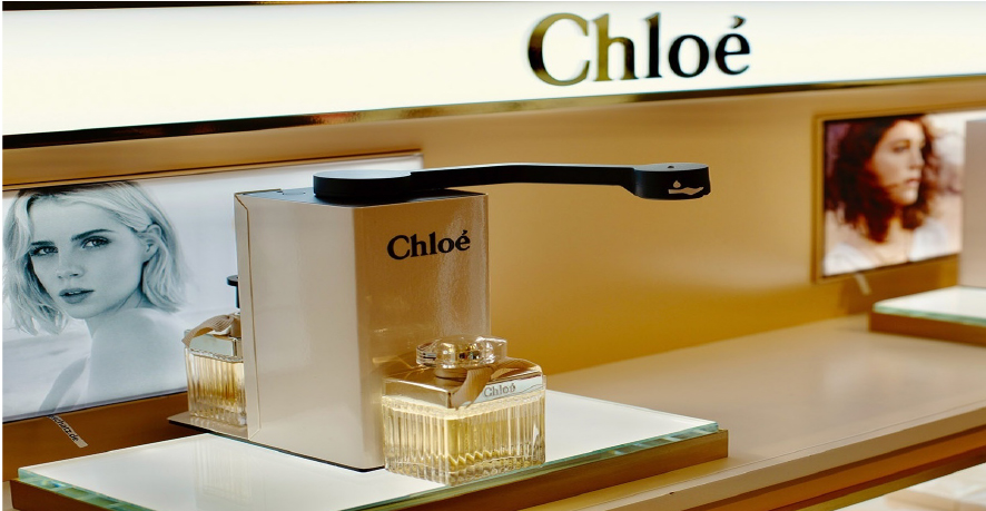 Coty’s touchless fragrance tester for its Chloé brand