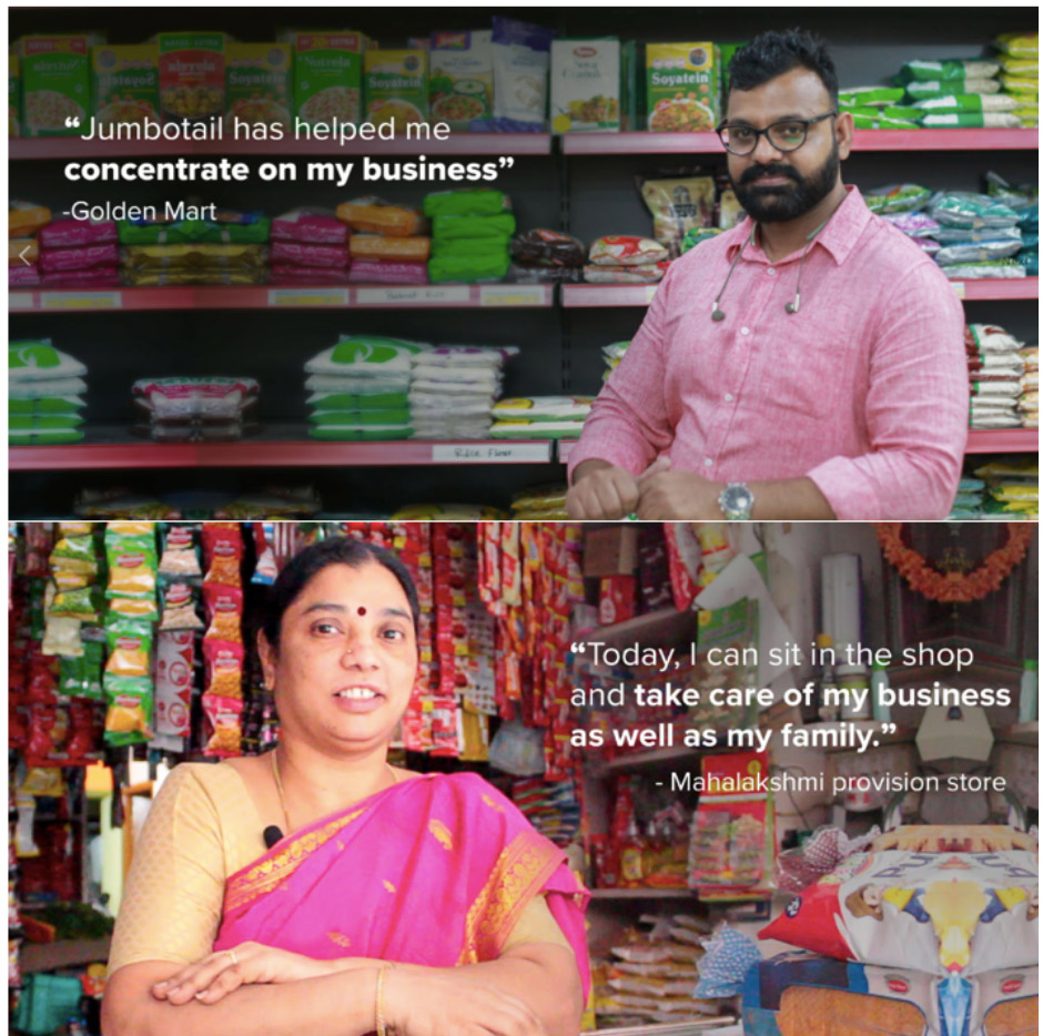 Kirana store owners using Jumbotail’s platform 