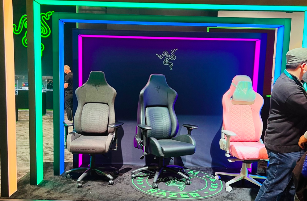 Gaming technology companies such as Razer exhibited at CES 2022