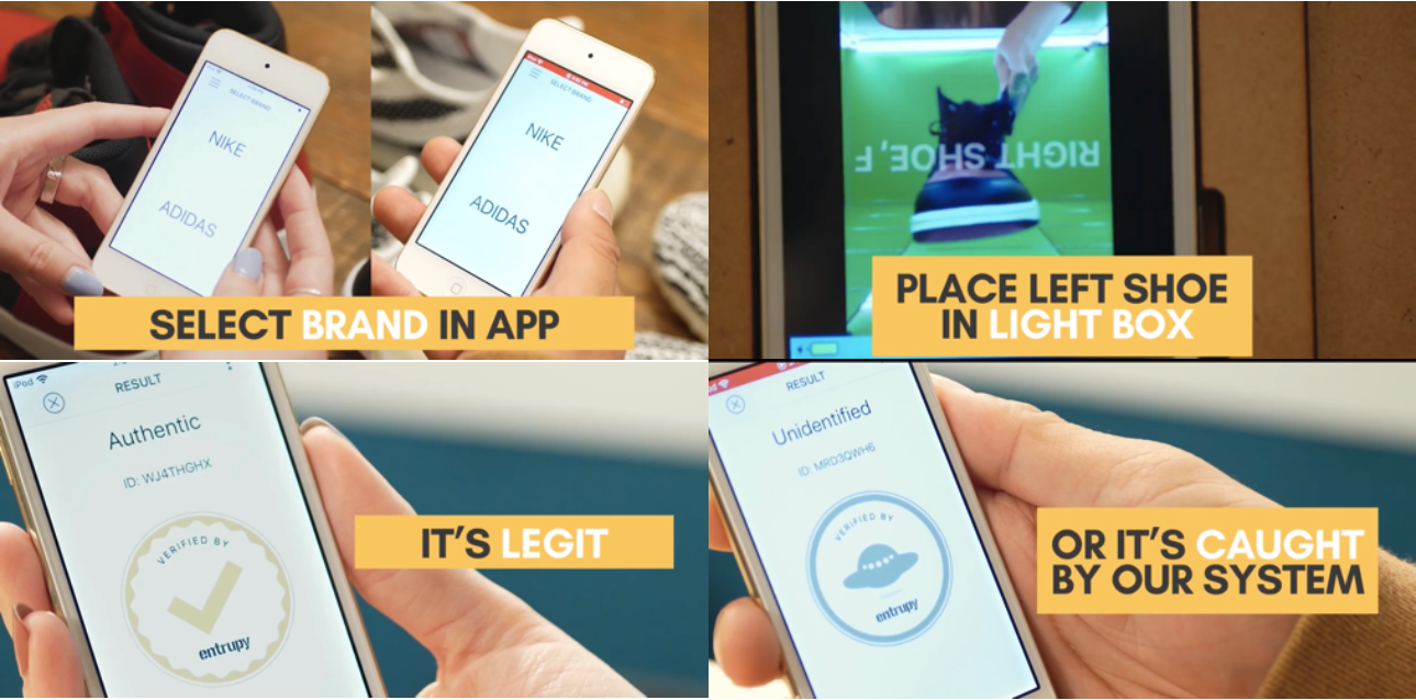 Entrupy’s sneaker authentication system