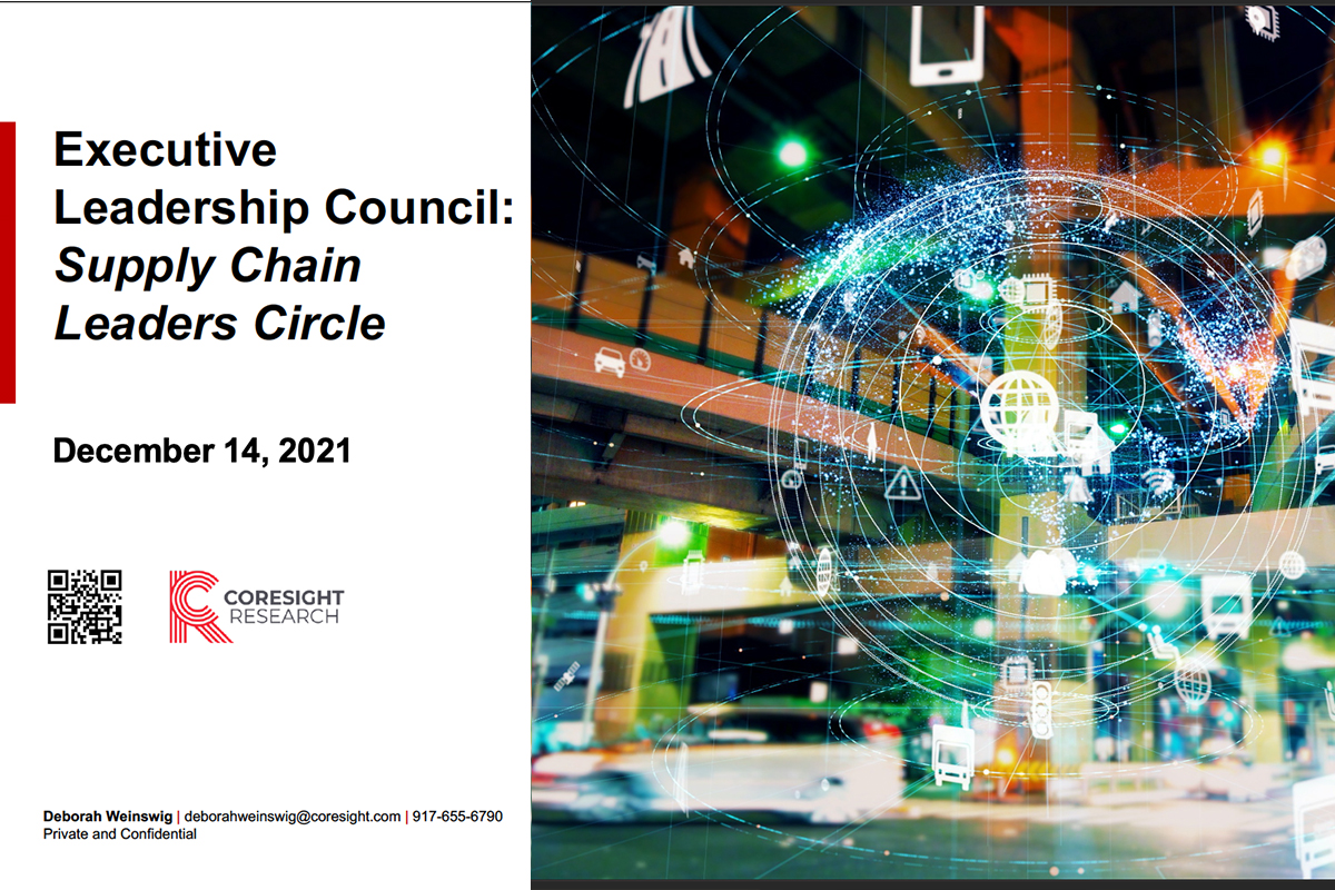 Supply Chain Leaders Circle: Supply Chains, Sustainability and the Bottom Line