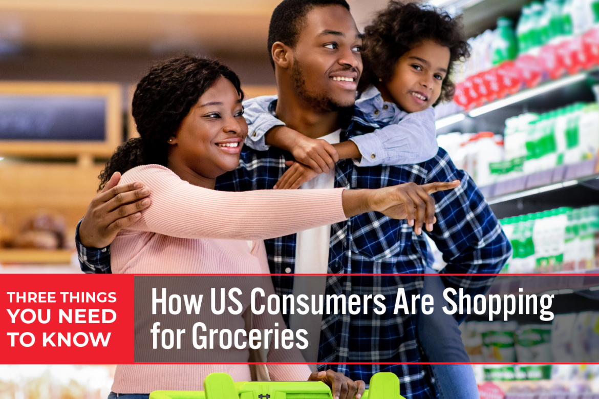 Three Things You Need To Know: How US Consumers Are Shopping for Groceries—Analyzing Traffic, Ticket, E-Commerce, Private Label and Retail Foodservice