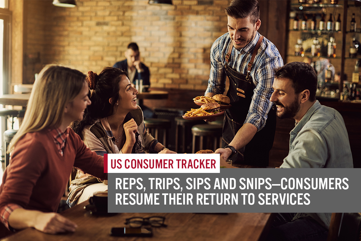 US Consumer Tracker: Reps, Trips, Sips and Snips—Consumers Resume Their Return to Services