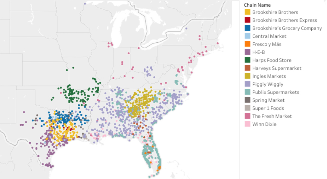 Southern Regional Grocers: Store Distribution