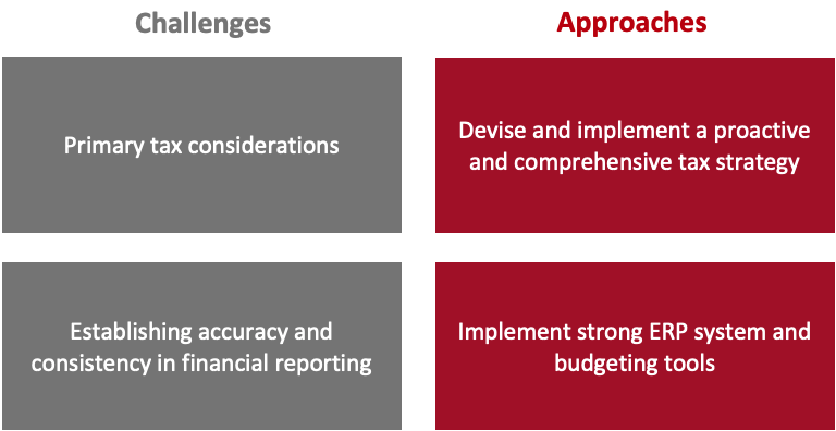 Figure 3. Two Approaches for Retailers to Counter Key Challenges in Becoming a Public Company