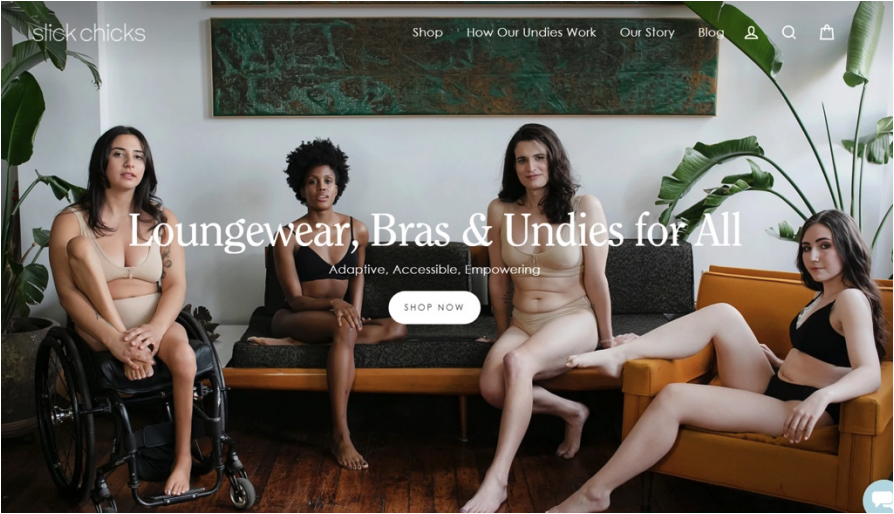 Slick Chicks is an adaptive underwear brand