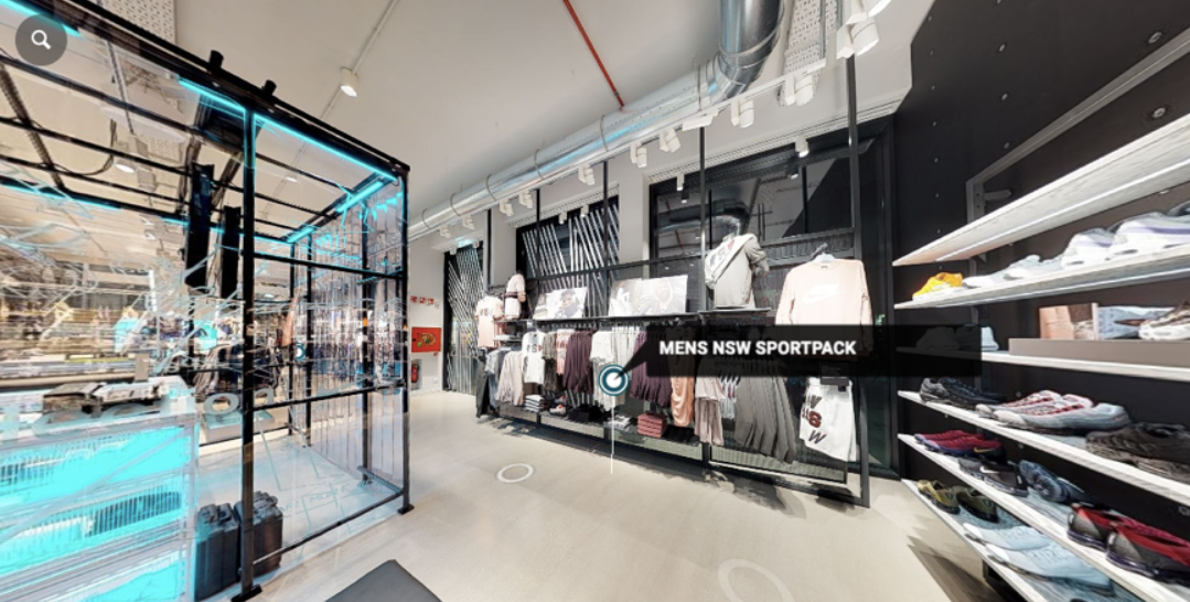 Virtual 3D version of a NIKE store in Milan using 5G digital twins 