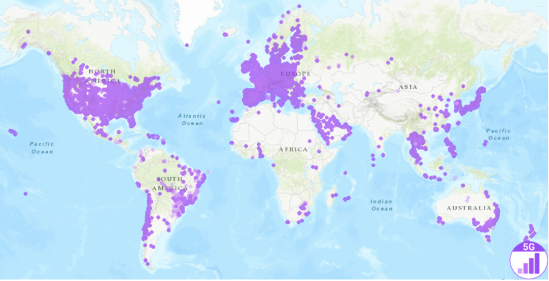 Current global 5G coverage. 