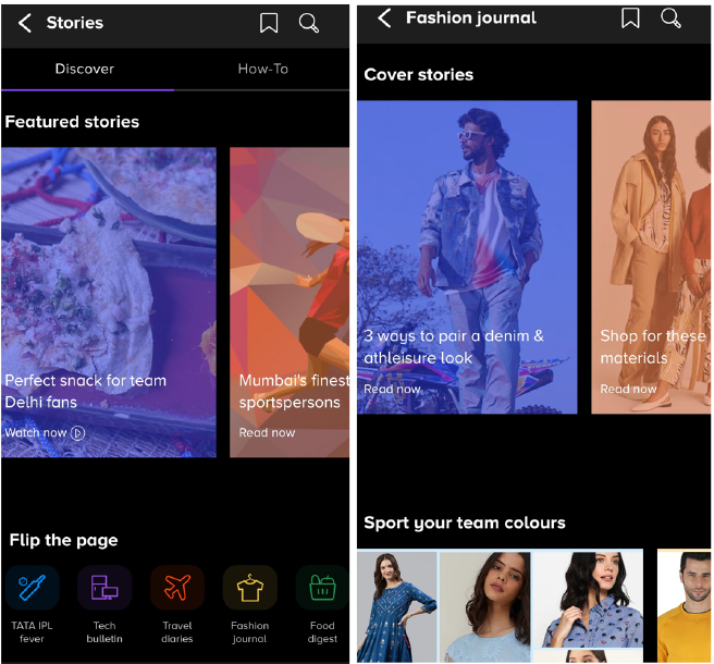 Stories offers digital content 