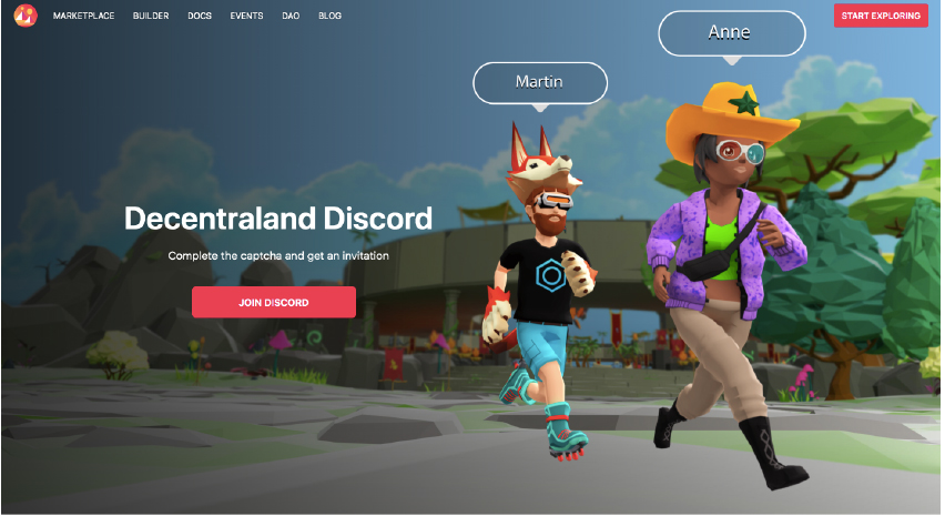 Decentraland’s Discord Server 