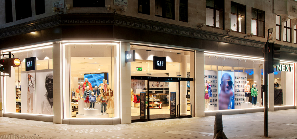 In March 2022, Gap Inc., through a joint venture agreement with Next, opened its first UK shop-in-shop store. Source: Gap Inc.