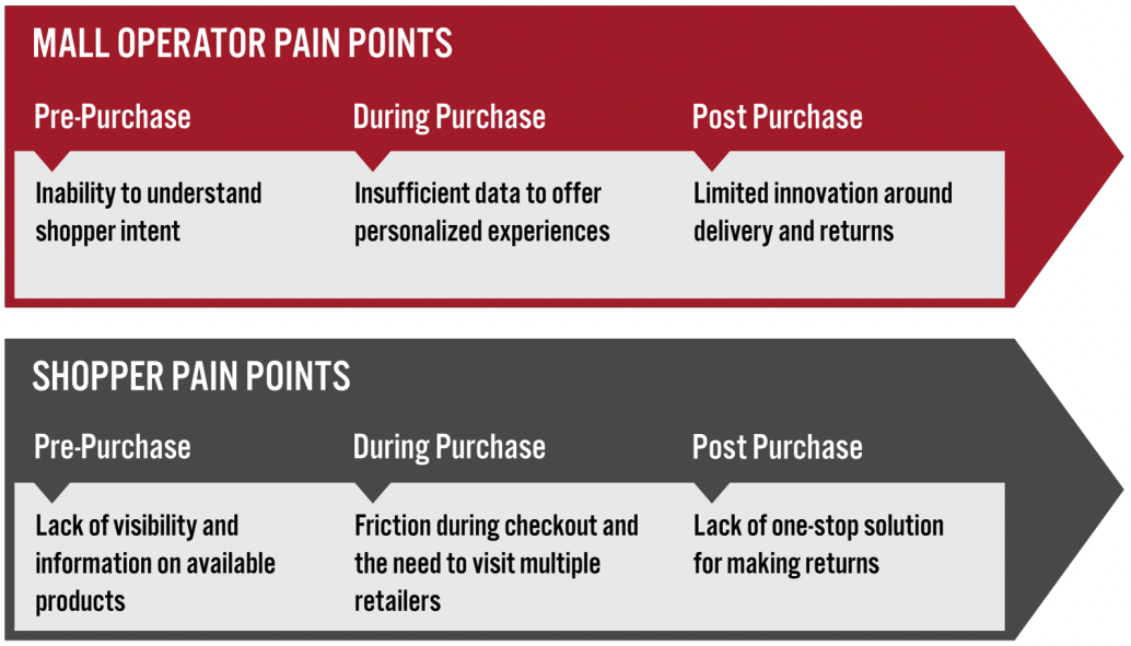 Figure 1. Pain Points Associated with Shopping at Malls and Shopping Centers