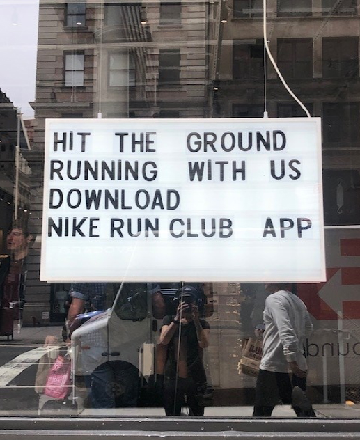 Nike Running Club App sign