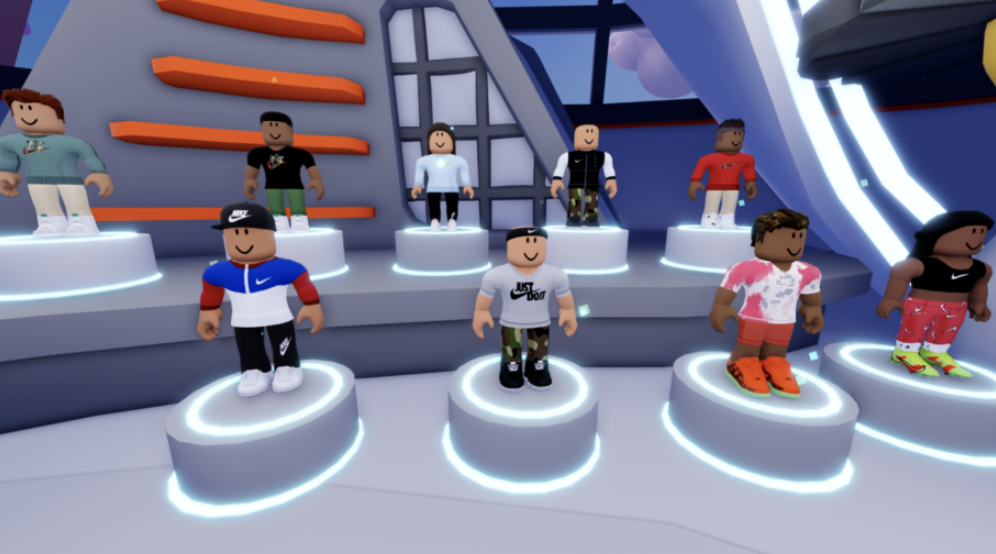 Roblox avatars with custom NIKE looks in Nikeland 