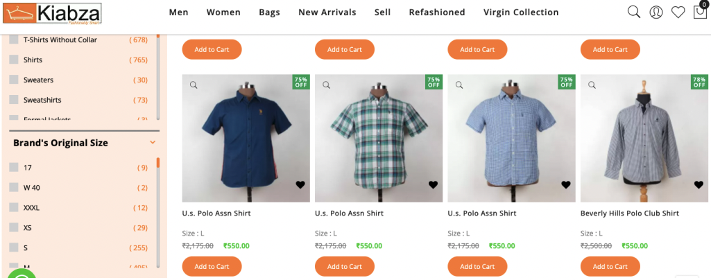 Kiabza platform offering men’s branded resale products