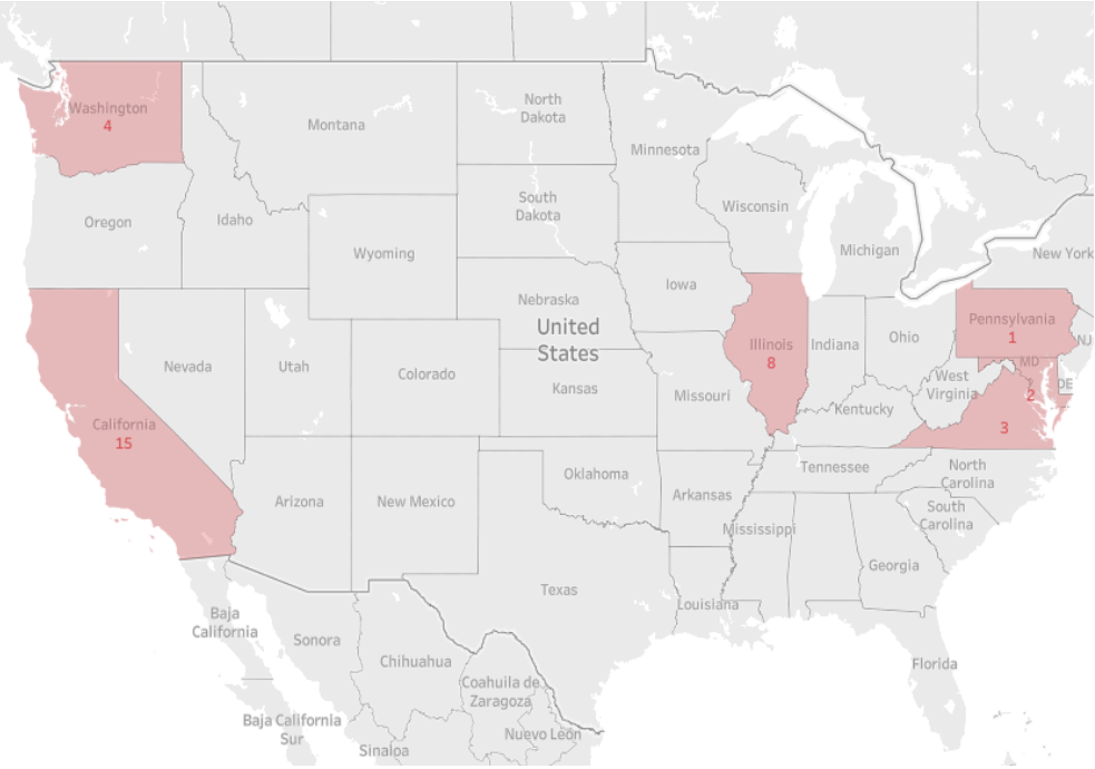 Figure 3. Amazon Fresh: US Store Locations