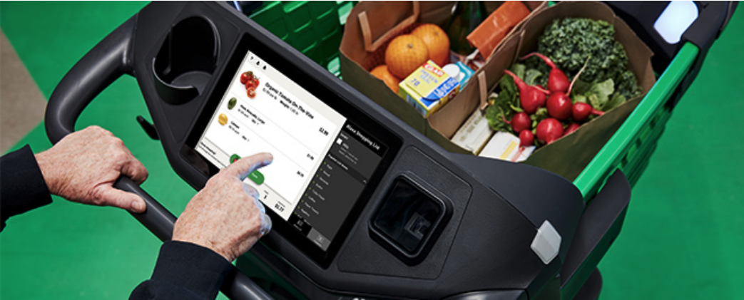 Amazon’s Dash Cart, with built-in checkout functionality