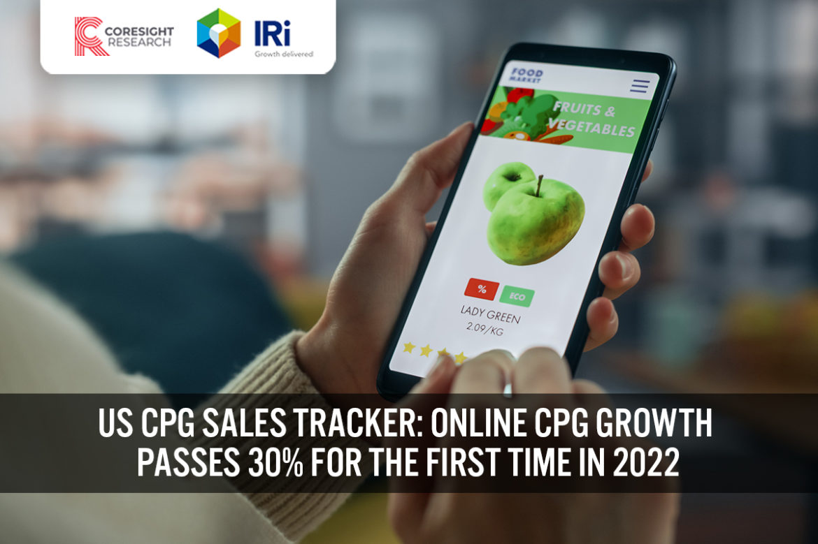 US CPG Sales Tracker: Online CPG Growth Passes 30% for the First Time in 2022