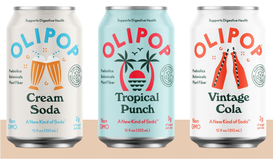 A selection of Olipop soda flavors