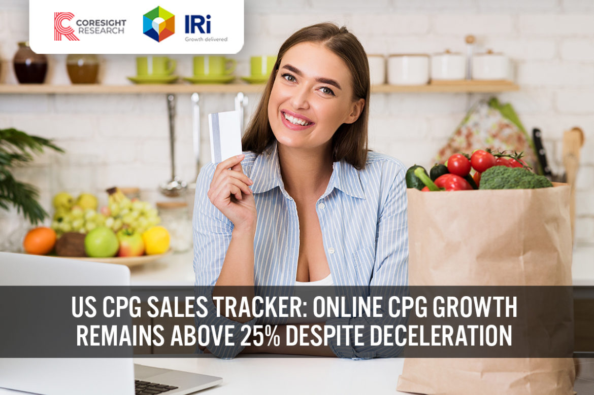 US CPG Sales Tracker: Online CPG Growth Remains Above 25% Despite Deceleration