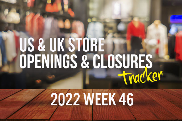 Weekly US and UK Store Openings and Closures Tracker 2022, Week 46: US Openings Down 1% Year over Year