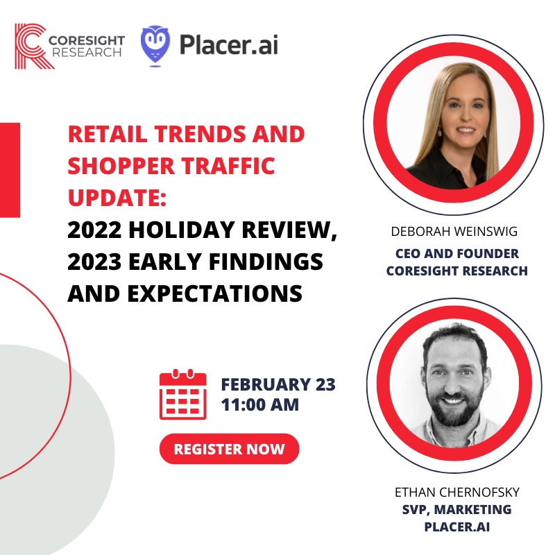 Retail Trends and Shopper Traffic Update: 2022 Holiday Review, 2023 Early Findings and Expectations