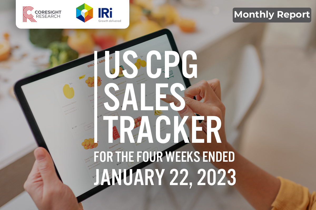 US CPG Sales Tracker: Food and Beverages Category Drives Online Growth Slowdown